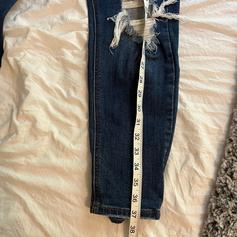 Wild Oak Boutique Dogma Distressed Blue Jeans - Picture 3 of 6